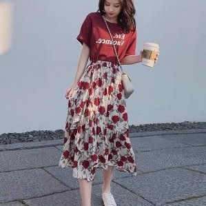 XZOXZO2025年夏季新款小个子设计感法式碎花连衣裙子两件套装裙女